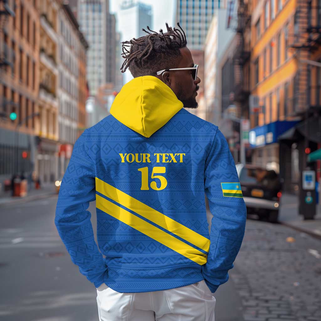 Custom Rwanda Football Hoodie Pride Of Rwanda - Blue - African Pride