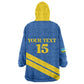 Custom Rwanda Football Kid Wearable Blanket Hoodie Pride Of Rwanda - Blue - African Pride