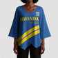 Custom Rwanda Football Kimono Sleeve Blouse Pride Of Rwanda - Blue - African Pride