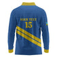 Custom Rwanda Football Long Sleeve Polo Shirt Pride Of Rwanda - Blue - African Pride