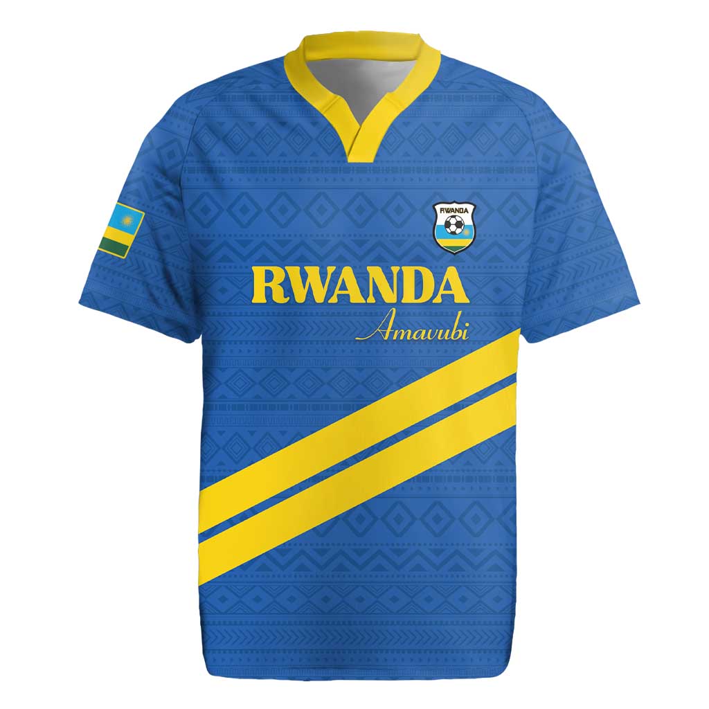 Custom Rwanda Football Rugby Jersey Pride Of Rwanda - Blue by African Pride