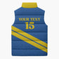 Custom Rwanda Football Sleeveless Puffer Jacket Pride Of Rwanda - Blue - African Pride