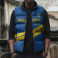 Custom Rwanda Football Sleeveless Puffer Jacket Pride Of Rwanda - Blue - African Pride