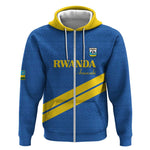 Custom Rwanda Football Zip Hoodie Pride Of Rwanda - Blue - African Pride