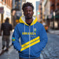 Custom Rwanda Football Zip Hoodie Pride Of Rwanda - Blue - African Pride