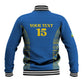 Rwanda Football Custom Baseball Jacket Stand With Amavubi - Blue - African Pride
