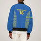 Rwanda Football Custom Bomber Jacket Stand With Amavubi - Blue - African Pride