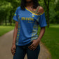 Rwanda Football Custom Cross Shoulder Shirt Stand With Amavubi - Blue - African Pride