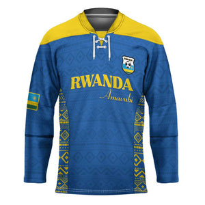 Rwanda Football Custom Hockey Jersey Stand With Amavubi - Blue - African Pride