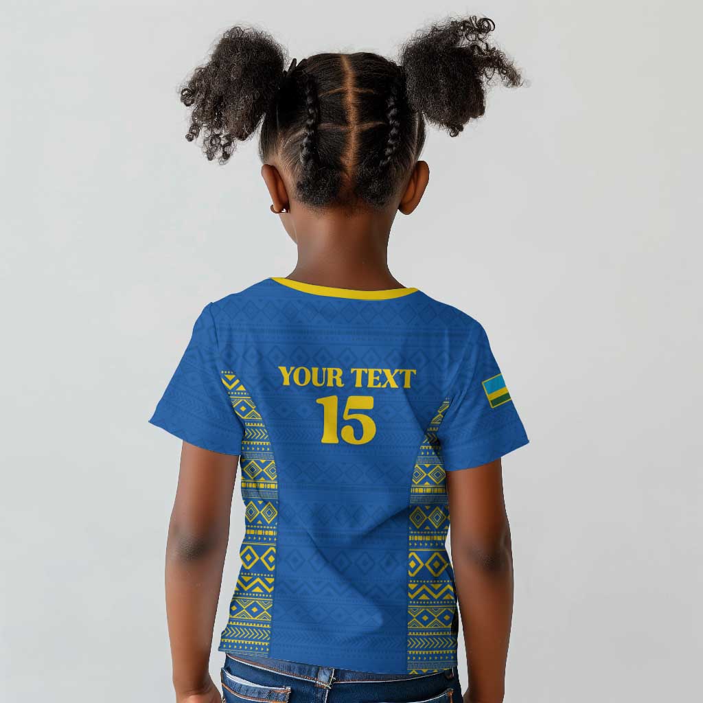 Rwanda Football Custom Kid T shirt Stand With Amavubi - Blue LT15