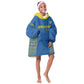 Rwanda Football Custom Kid Wearable Blanket Hoodie Stand With Amavubi - Blue - African Pride