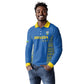 Rwanda Football Custom Long Sleeve Polo Shirt Stand With Amavubi - Blue - African Pride