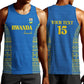 Rwanda Football Custom Men Tank Top Stand With Amavubi - Blue - African Pride