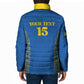Rwanda Football Custom Padded Jacket Stand With Amavubi - Blue - African Pride