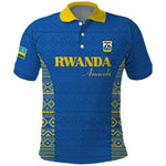 Rwanda Football Custom Polo Shirt Stand With Amavubi - Blue LT15