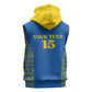 Rwanda Football Custom Sleeveless Hoodie Stand With Amavubi - Blue - African Pride