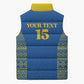 Rwanda Football Custom Sleeveless Puffer Jacket Stand With Amavubi - Blue - African Pride