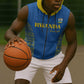 Rwanda Football Custom Sleeveless Zip Hoodie Stand With Amavubi - Blue - African Pride
