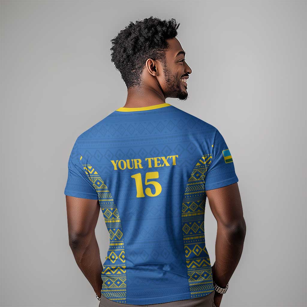 Rwanda Football Custom T shirt Stand With Amavubi - Blue LT15