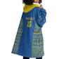 Rwanda Football Custom Wearable Blanket Hoodie Stand With Amavubi - Blue - African Pride