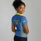 Rwanda Football Custom Women Polo Shirt Stand With Amavubi - Blue LT15