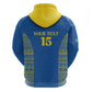 Rwanda Football Custom Zip Hoodie Stand With Amavubi - Blue - African Pride