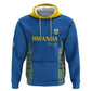 Rwanda Football Custom Zip Hoodie Stand With Amavubi - Blue - African Pride