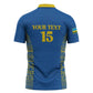 Rwanda Football Custom Zipper Polo Shirt Stand With Amavubi - Blue - African Pride