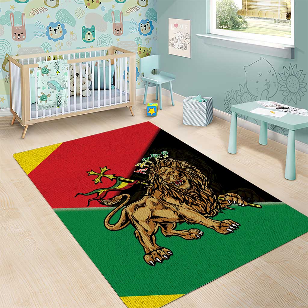 Ethiopia Lion of Judah Area Rug Ethiopia Empire 1270-1974