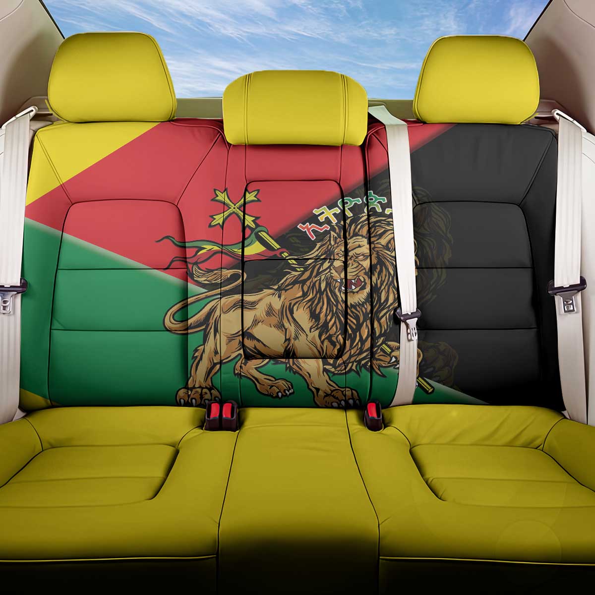 Ethiopia Lion of Judah Back Car Seat Cover Ethiopia Empire 1270-1974