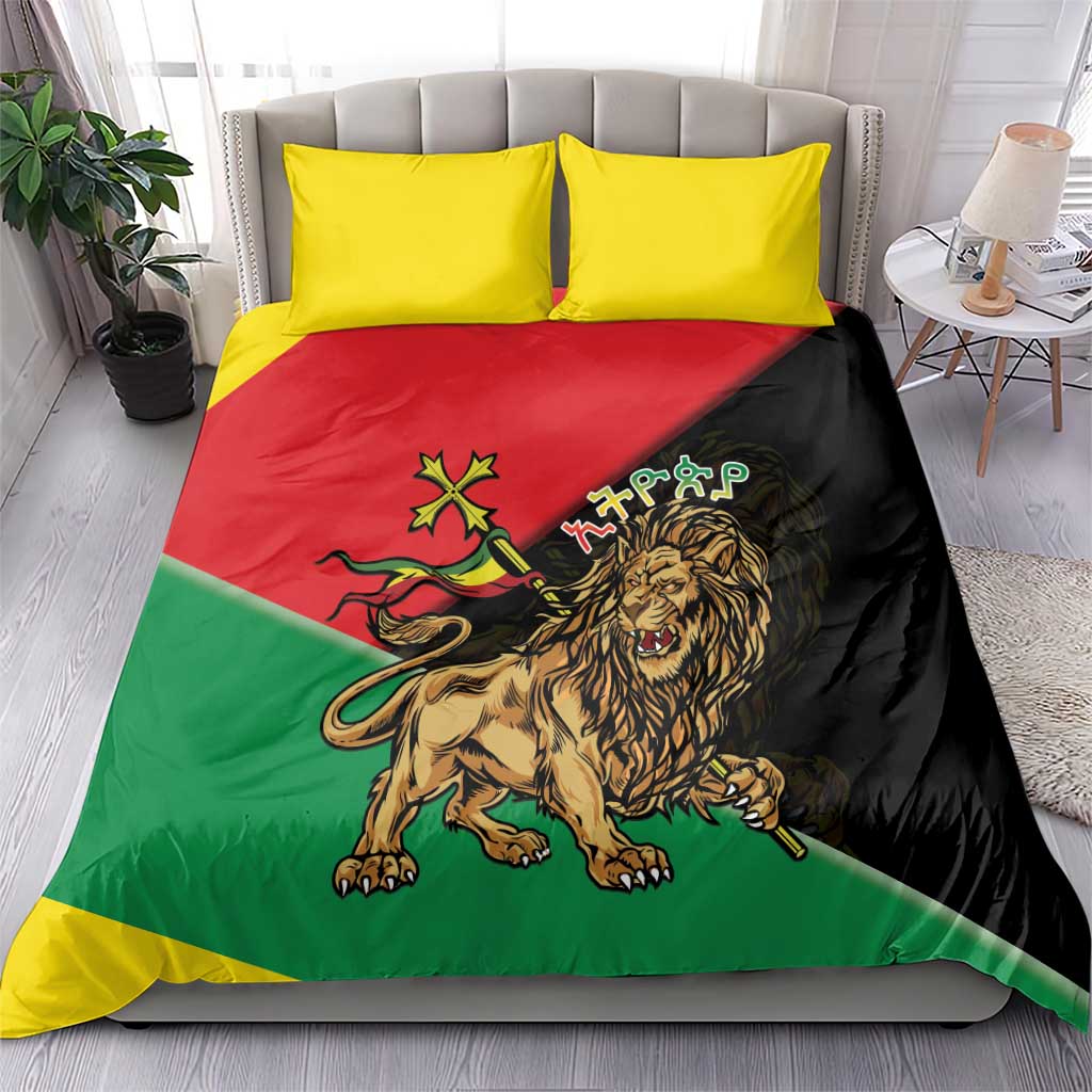 Ethiopia Lion of Judah Bedding Set Ethiopia Empire 1270-1974