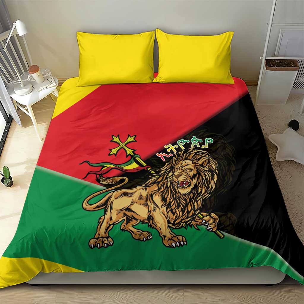 Ethiopia Lion of Judah Bedding Set Ethiopia Empire 1270-1974