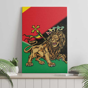 Ethiopia Lion of Judah Canvas Wall Art Ethiopia Empire 1270-1974