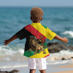 Ethiopia Lion of Judah Kid Hawaiian Shirt Ethiopia Empire 1270-1974