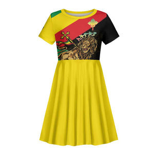 Ethiopia Lion of Judah Kid Short Sleeve Dress Ethiopia Empire 1270-1974