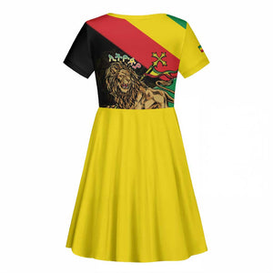 Ethiopia Lion of Judah Kid Short Sleeve Dress Ethiopia Empire 1270-1974