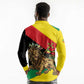 Ethiopia Lion of Judah Long Sleeve Polo Shirt Ethiopia Empire 1270-1974