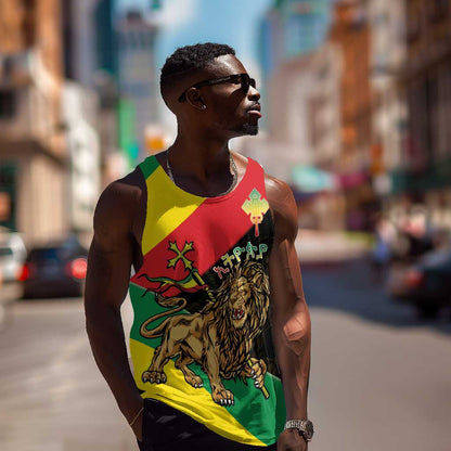 Ethiopia Lion of Judah Men Tank Top Ethiopia Empire 1270-1974