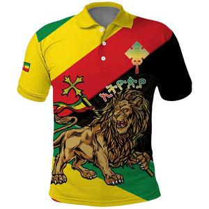 Ethiopia Lion of Judah Polo Shirt Ethiopia Empire 1270-1974