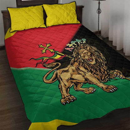 Ethiopia Lion of Judah Quilt Bed Set Ethiopia Empire 1270-1974
