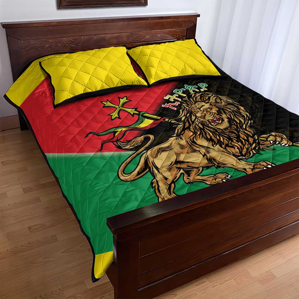 Ethiopia Lion of Judah Quilt Bed Set Ethiopia Empire 1270-1974