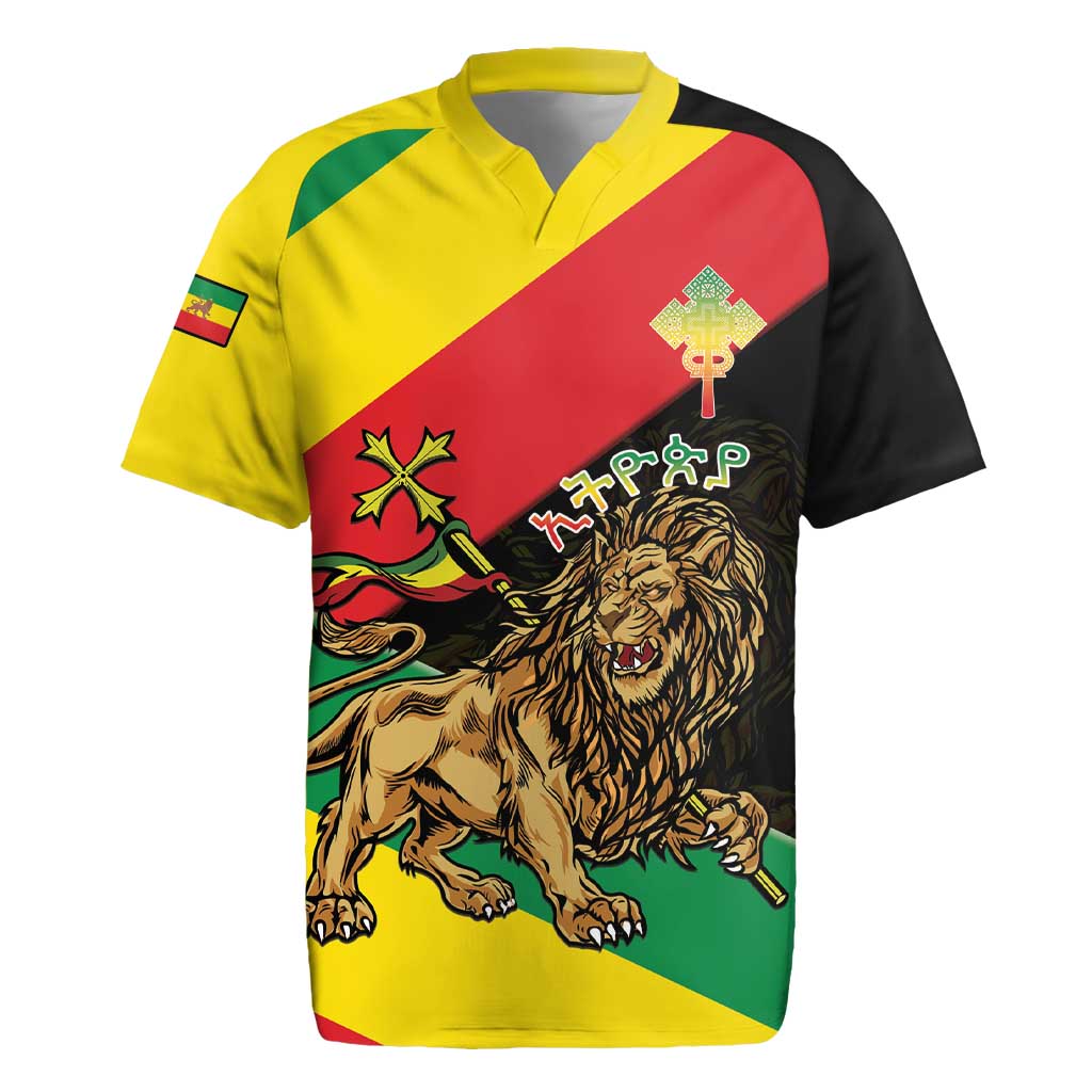 Ethiopia Lion of Judah Rugby Jersey Ethiopia Empire 1270-1974