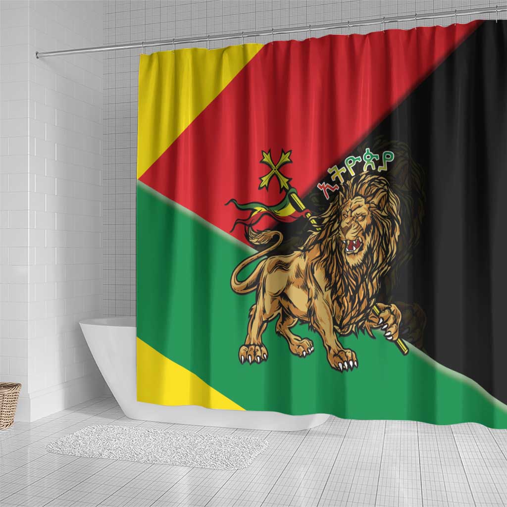 Ethiopia Lion of Judah Shower Curtain Ethiopia Empire 1270-1974