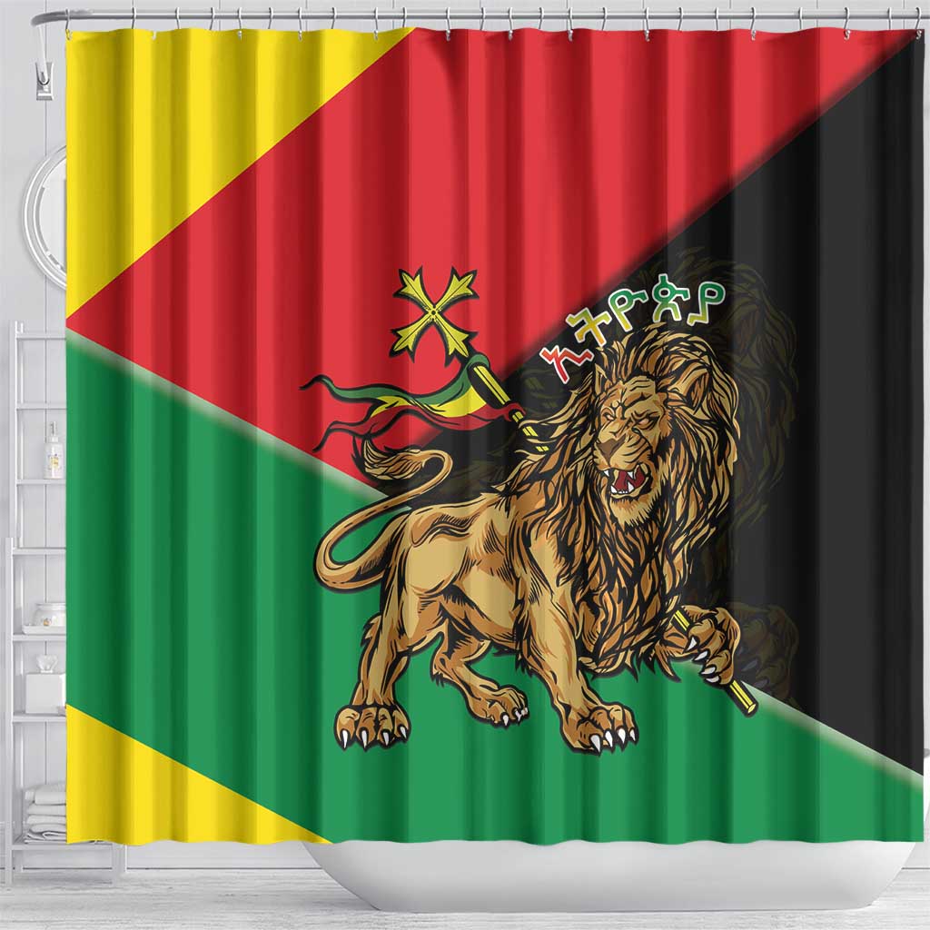 Ethiopia Lion of Judah Shower Curtain Ethiopia Empire 1270-1974