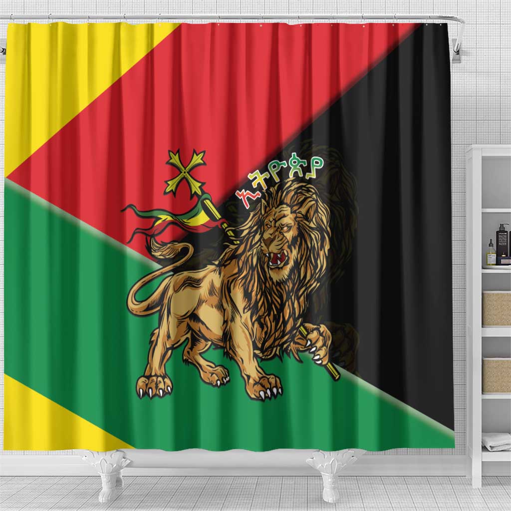 Ethiopia Lion of Judah Shower Curtain Ethiopia Empire 1270-1974