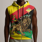 Ethiopia Lion of Judah Sleeveless Zip Hoodie Ethiopia Empire 1270-1974 - African Pride