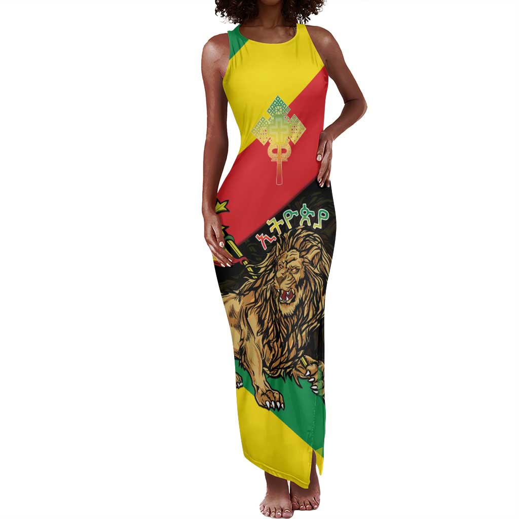 Ethiopia Lion of Judah Tank Maxi Dress Ethiopia Empire 1270-1974