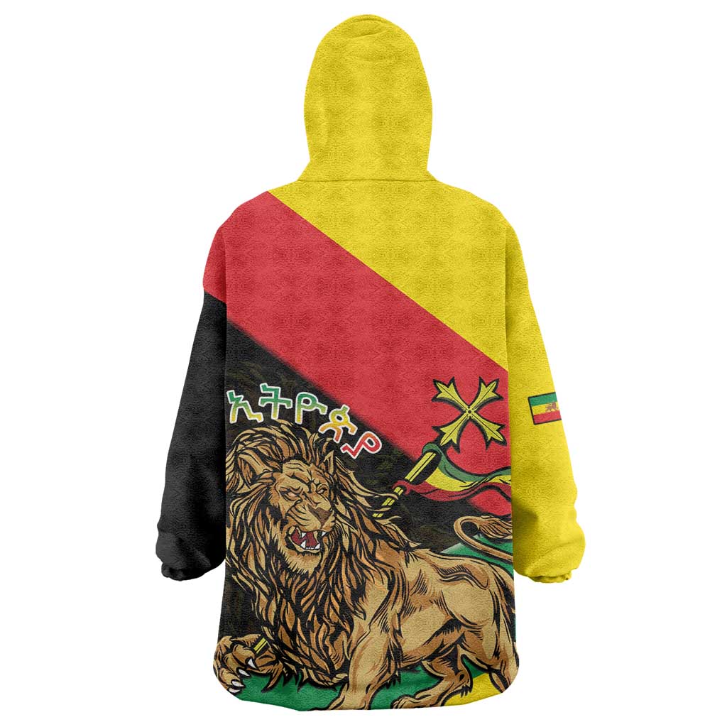 Ethiopia Lion of Judah Wearable Blanket Hoodie Ethiopia Empire 1270-1974