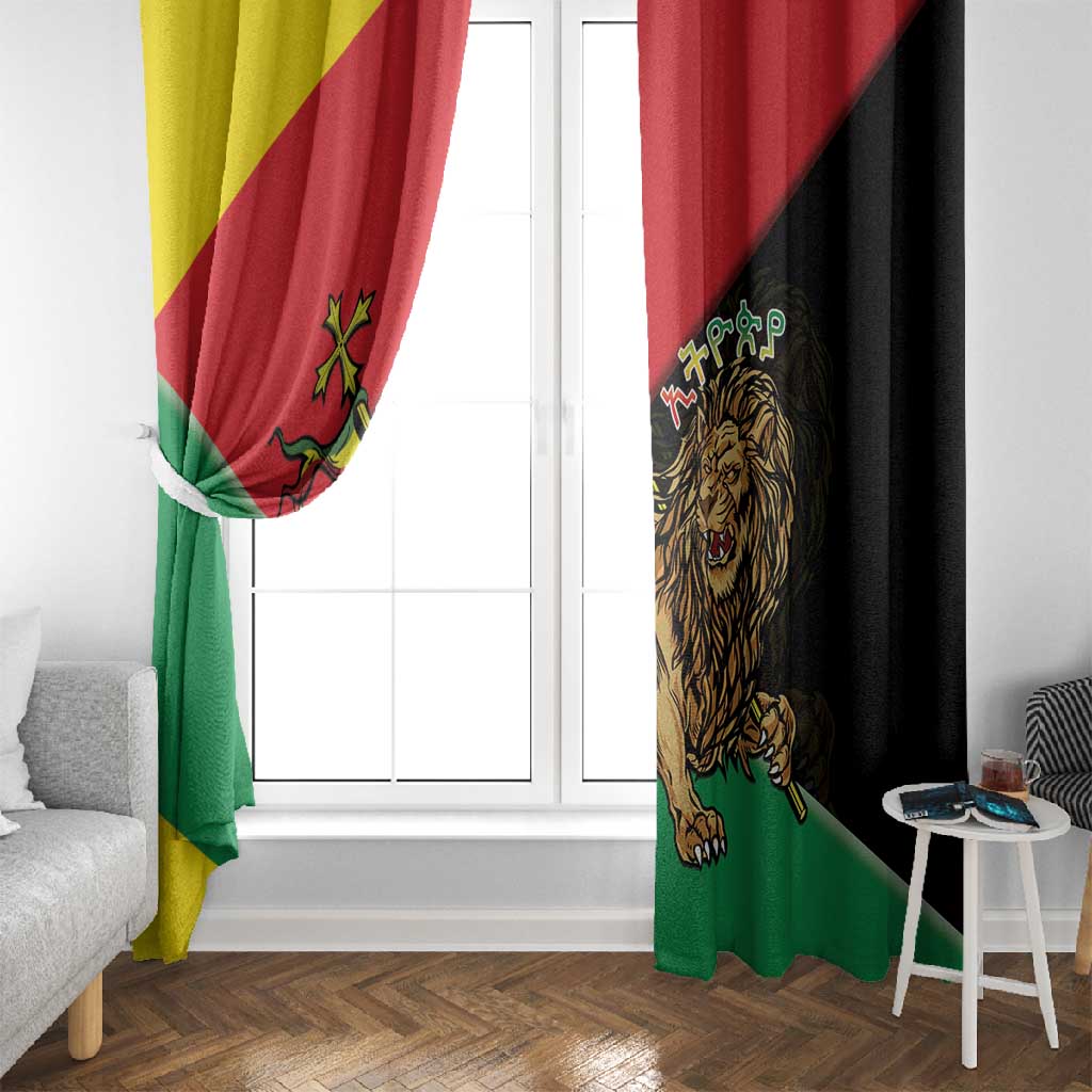 Ethiopia Lion of Judah Window Curtain Ethiopia Empire 1270-1974