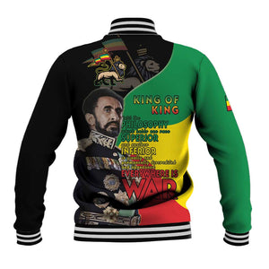 Jah Rastafari Baseball Jacket Haile Selassie